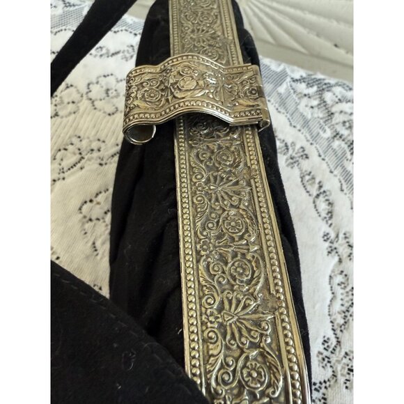 Vintage 60's Victorian Revival Evening Purse Ornate Repousse Frame - Picture 9 of 16